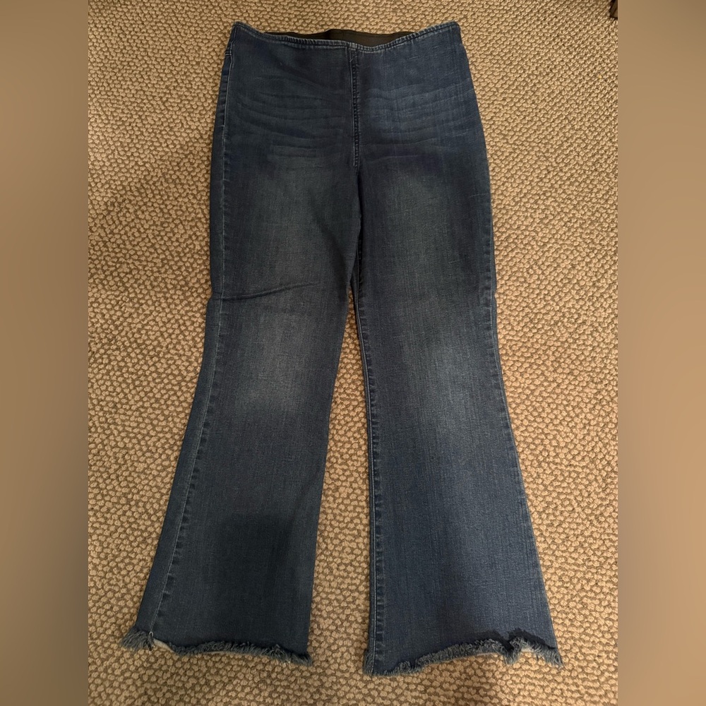 Knox Rose Dark Blue Flare Jeans